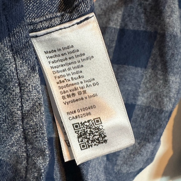 KAVU Blueberry Pie Blue Billie Jean Long Sleeve Flannel Button Down Top Size XS - Picture 12 of 12